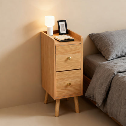 Modern MDF Bedside Table with 2 Drawers