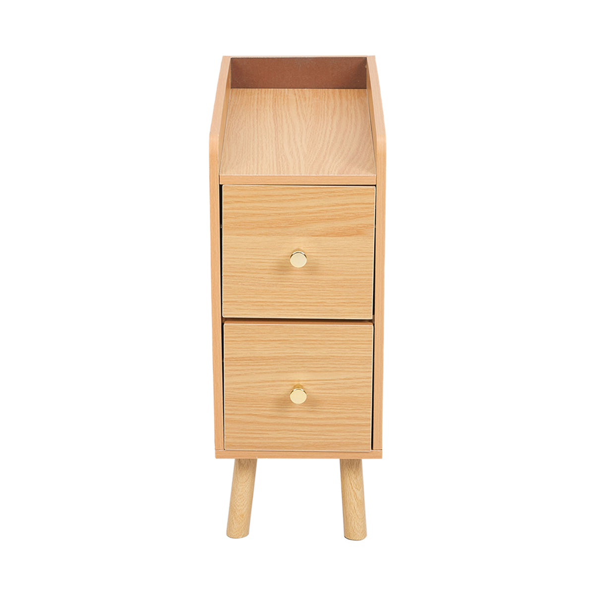Modern MDF Bedside Table with 2 Drawers
