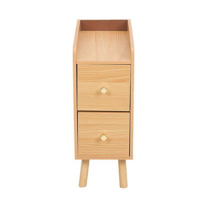 Modern MDF Bedside Table with 2 Drawers