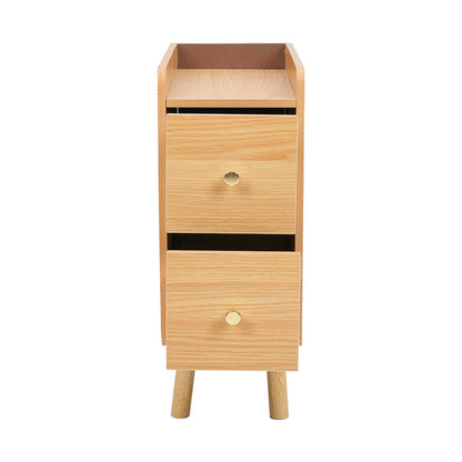 Modern MDF Bedside Table with 2 Drawers
