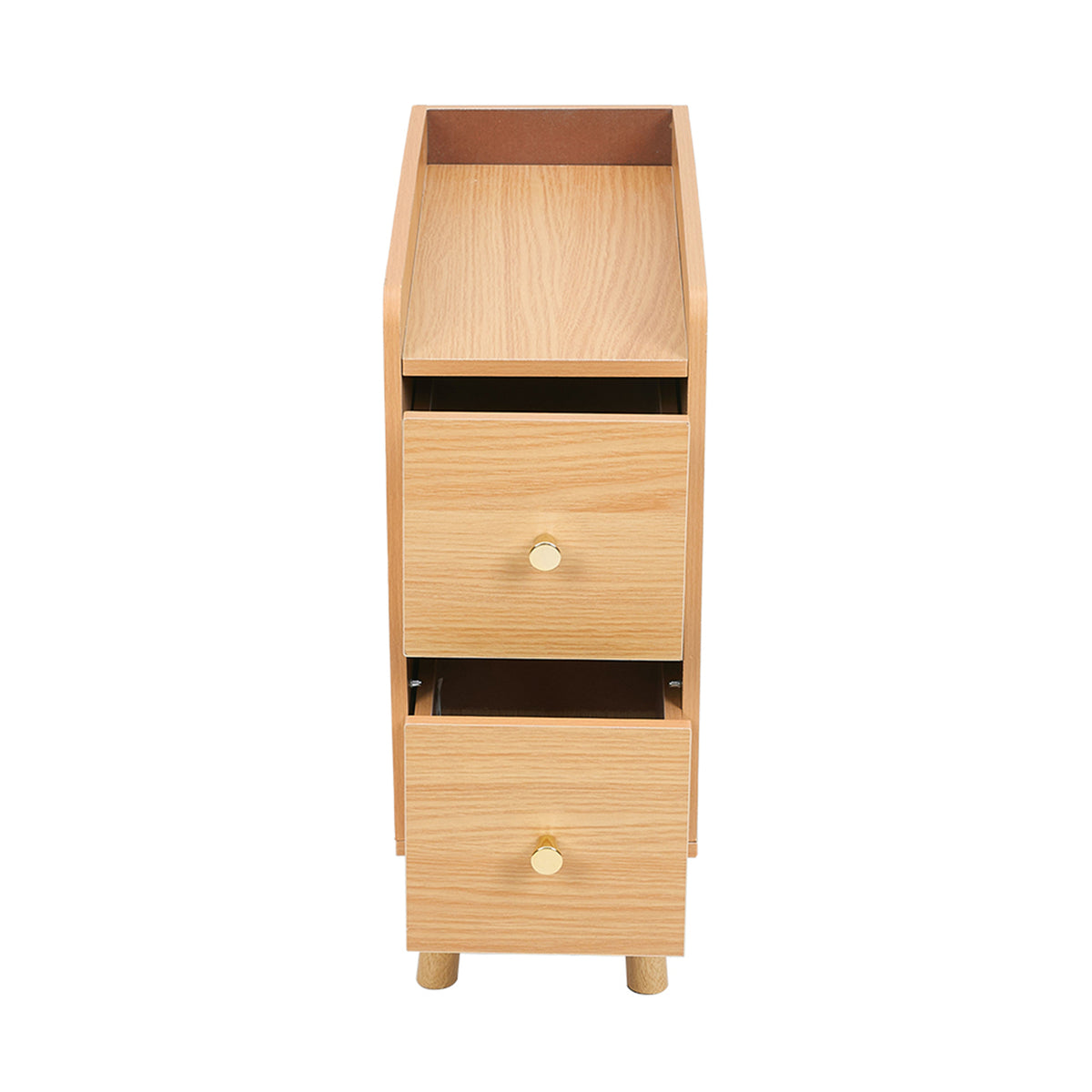Modern MDF Bedside Table with 2 Drawers