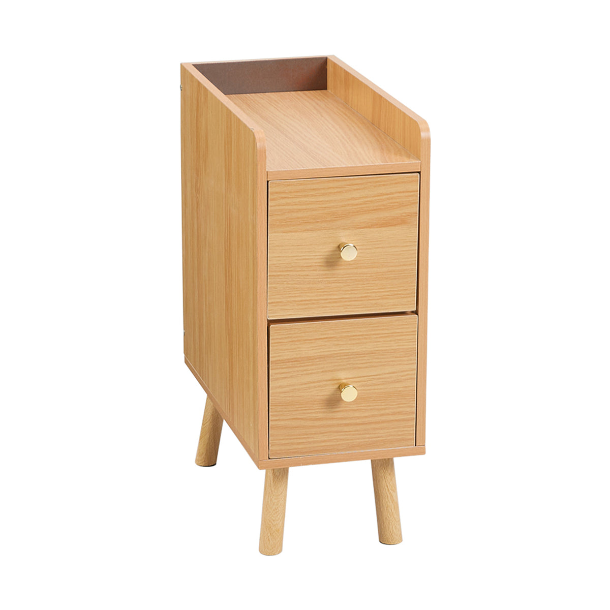 Modern MDF Bedside Table with 2 Drawers