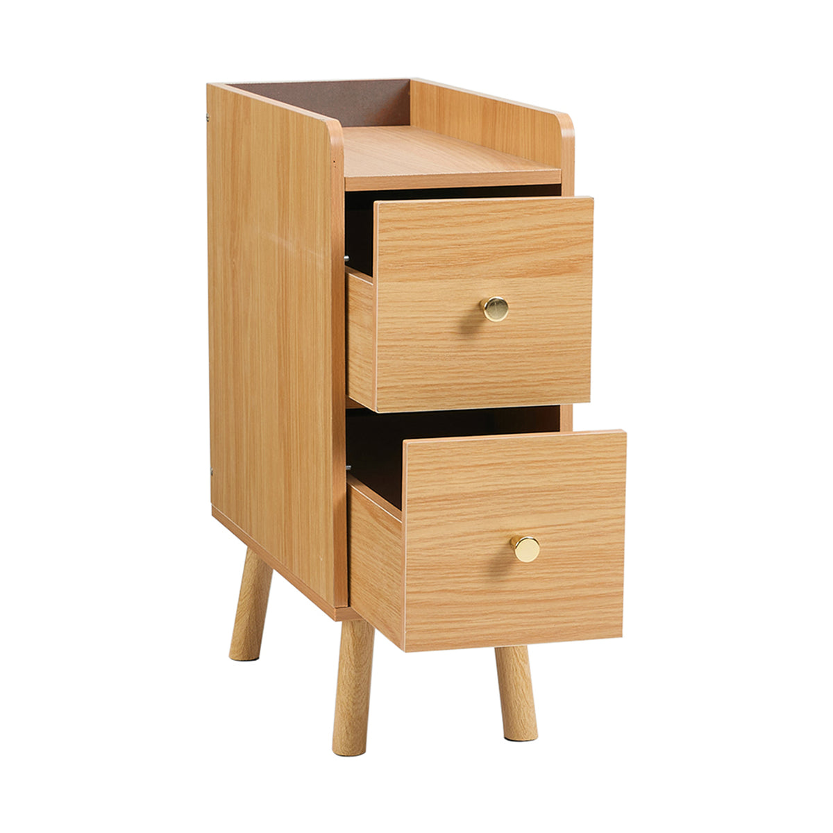 Modern MDF Bedside Table with 2 Drawers