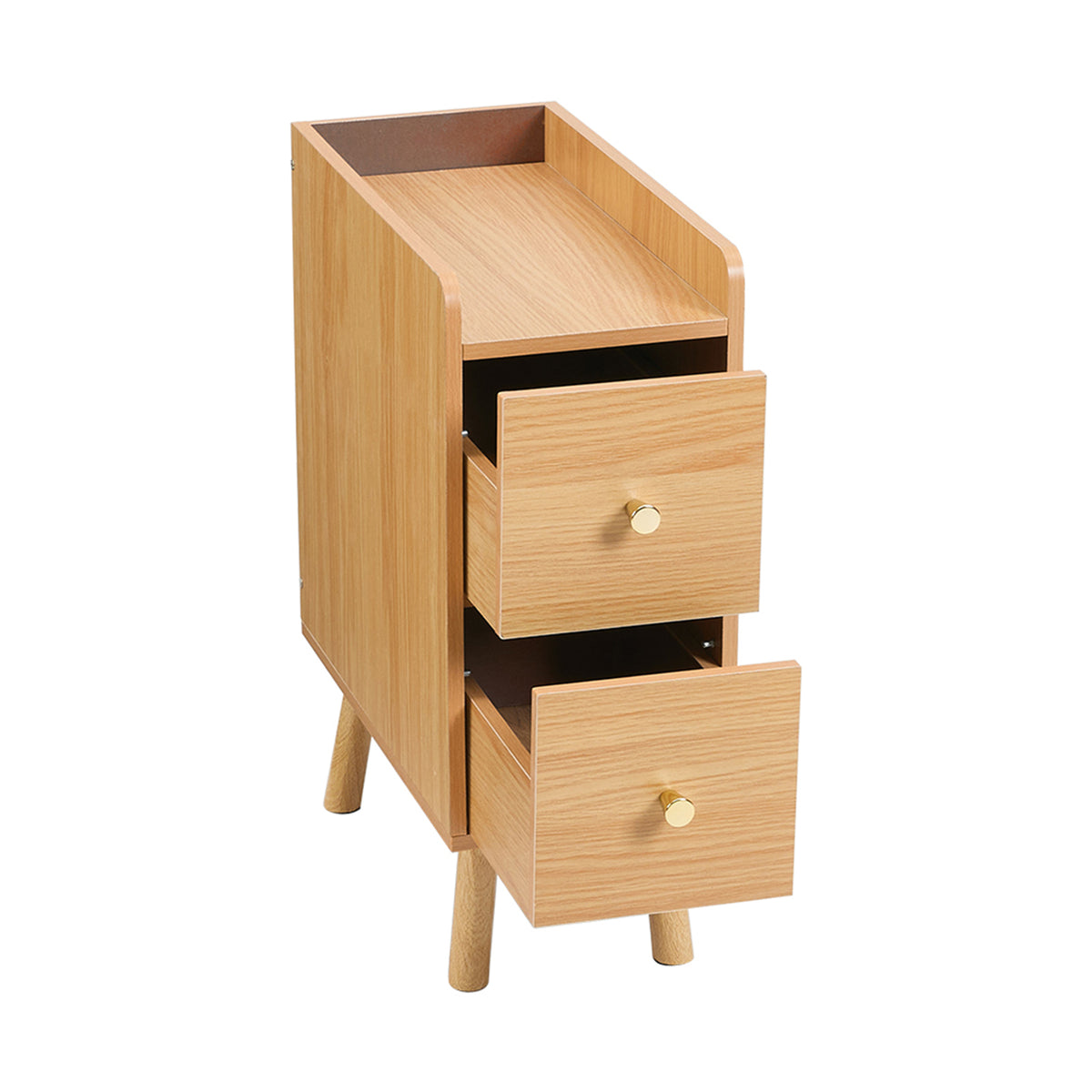 Modern MDF Bedside Table with 2 Drawers