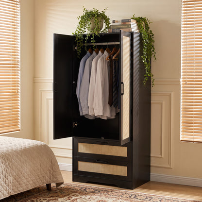 2-Door Wardrobe with 2 Drawers