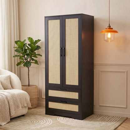 2-Door Wardrobe with 2 Drawers