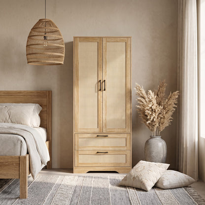 2-Door Wardrobe with 2 Drawers
