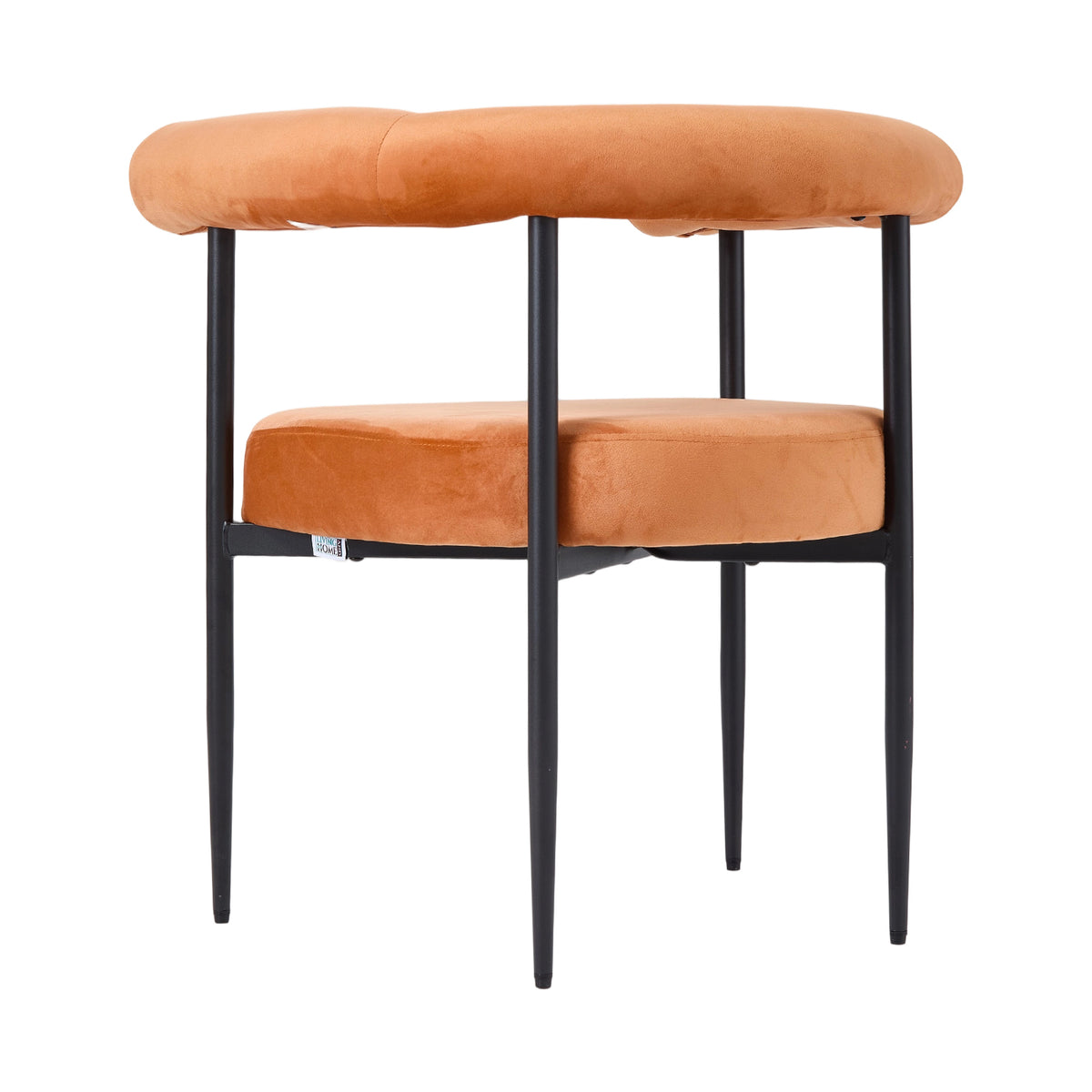 2 Pcs Modern Dining Chairs with Black Metal Legs