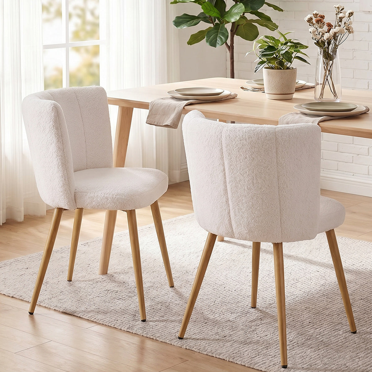 Set of 2 Upholstered Dining Chairs