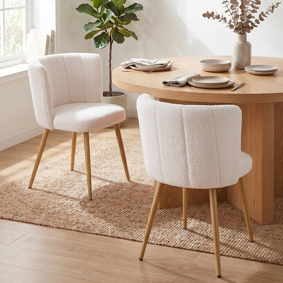 Set of 2 Upholstered Dining Chairs