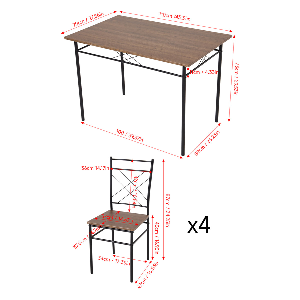 Dining Table and Chair Set