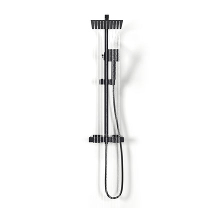 8 inch Rainfall Shower Head Brass Bathroom Shower Faucet Set