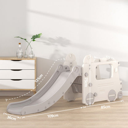 Kids Home Multi Functional Slide with Bus 2 in 1