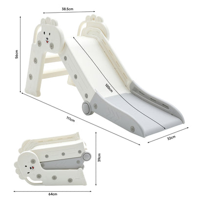 Adorable Folding Plastic Lion Slide for Toddlers
