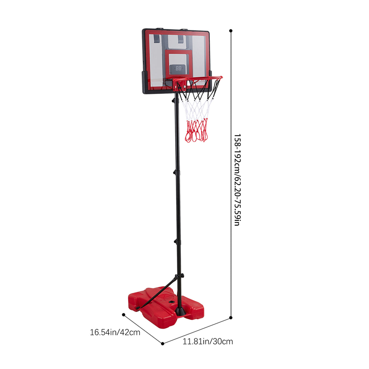 Basketball Backboard Set with Adjustable Height