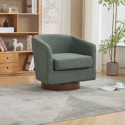 360° Swivel Upholstered Barrel Accent Chair Armchair