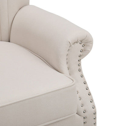 Vertical Channel Tufted Armchair with Nailhead Trim