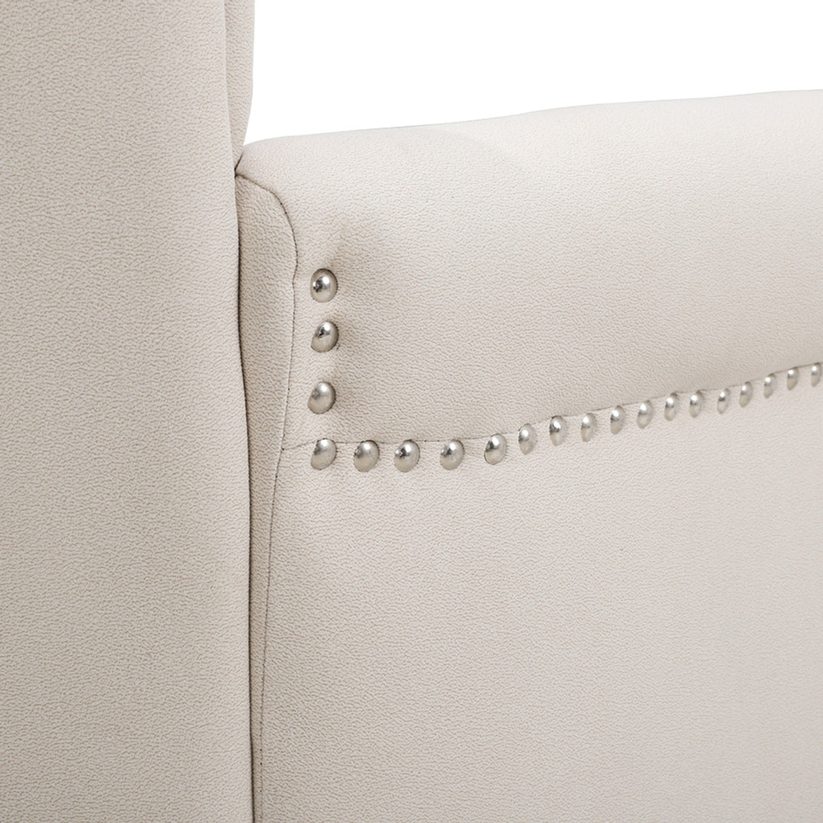 Vertical Channel Tufted Armchair with Nailhead Trim