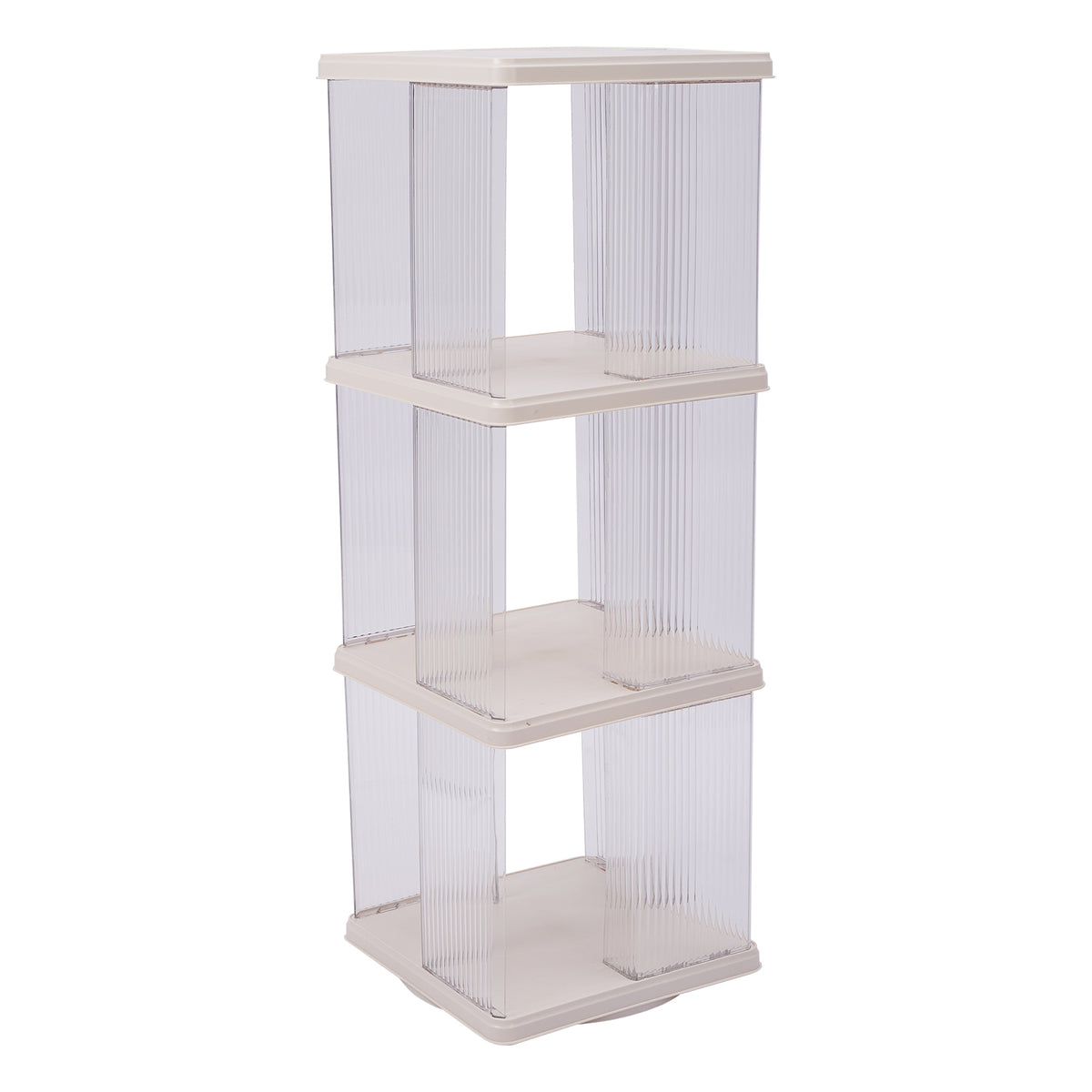 3-Tier Plastic Square Bookshelf