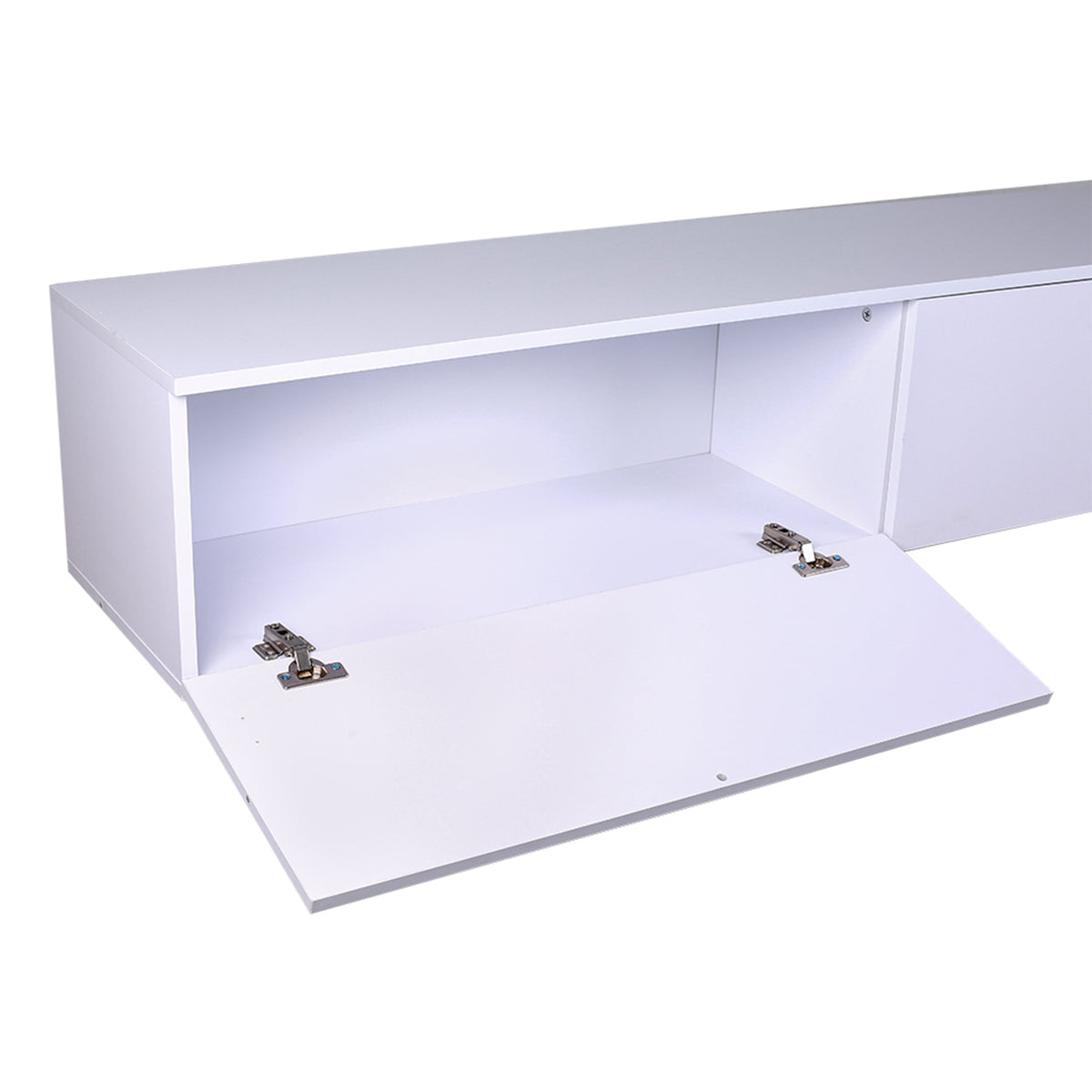 Floating TV Stand with 2 Flip-Down Drawers
