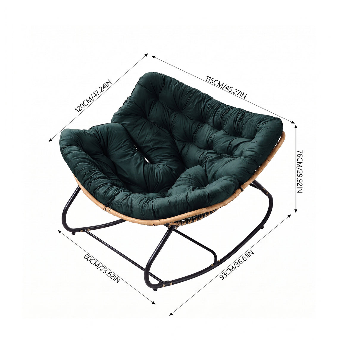 Modern Rocking Chair with Cushion