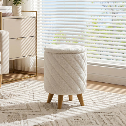 Modern Round Storage Ottoman