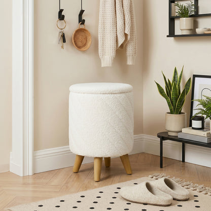 Modern Round Storage Ottoman