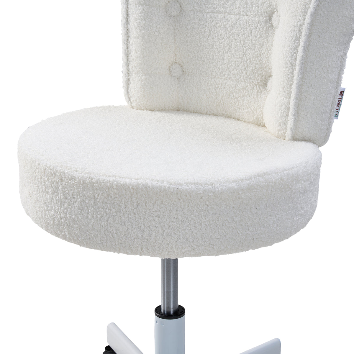 Height-Adjustable Swivel Vanity Chair with Castors
