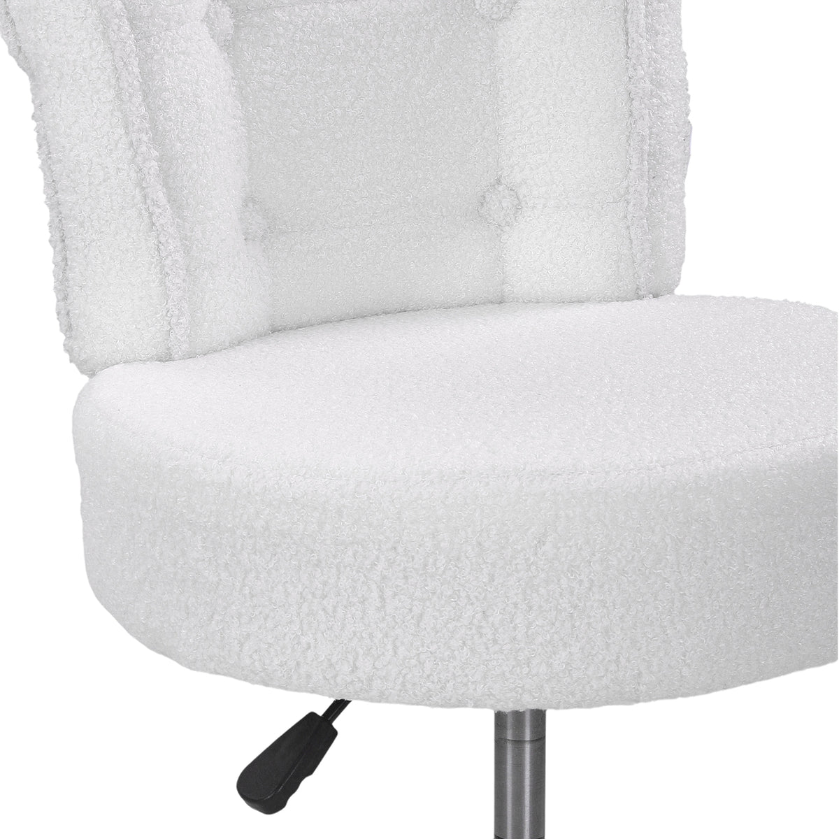 Height-Adjustable Swivel Vanity Chair with Castors