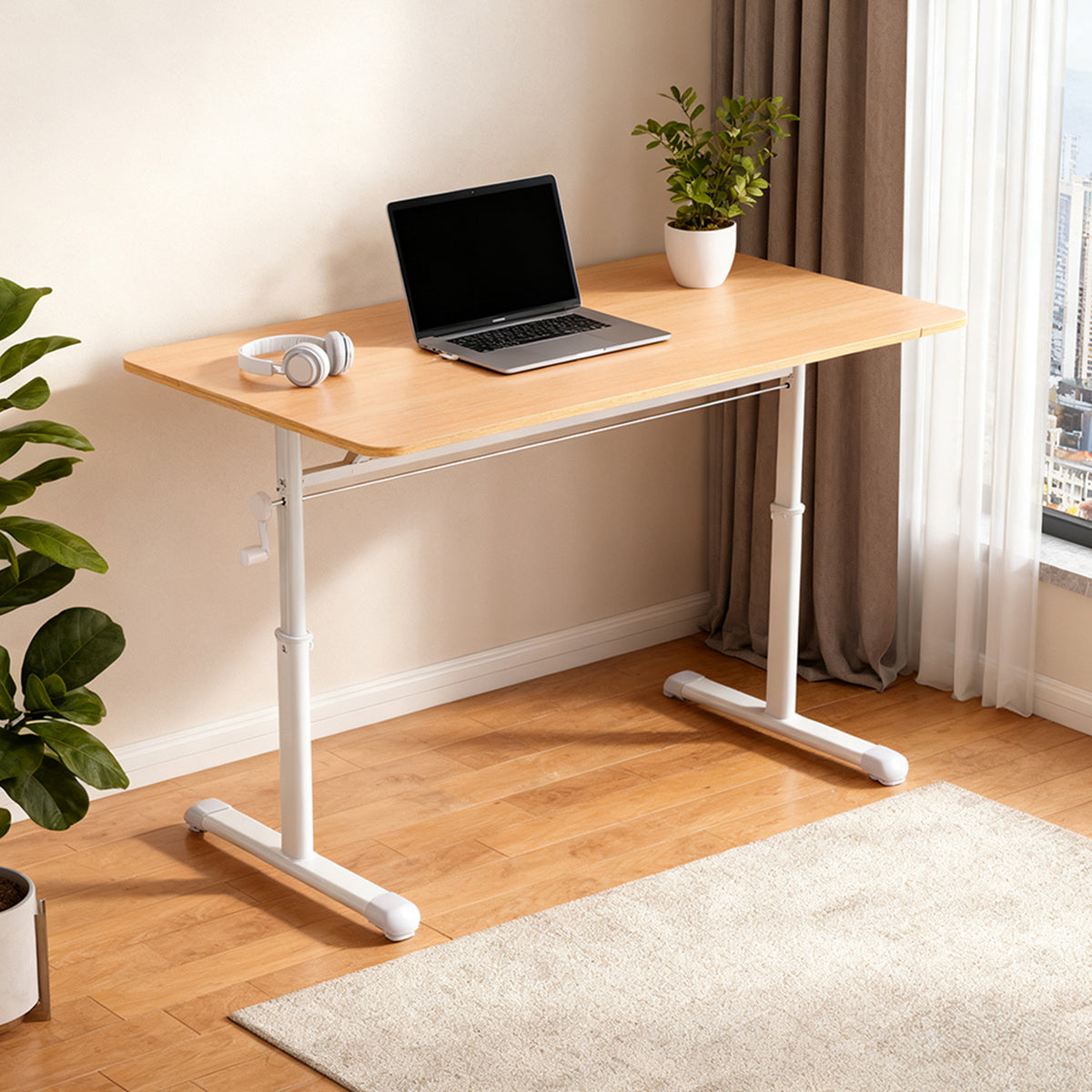 Adjustable Sit-Stand Desk for Home Office