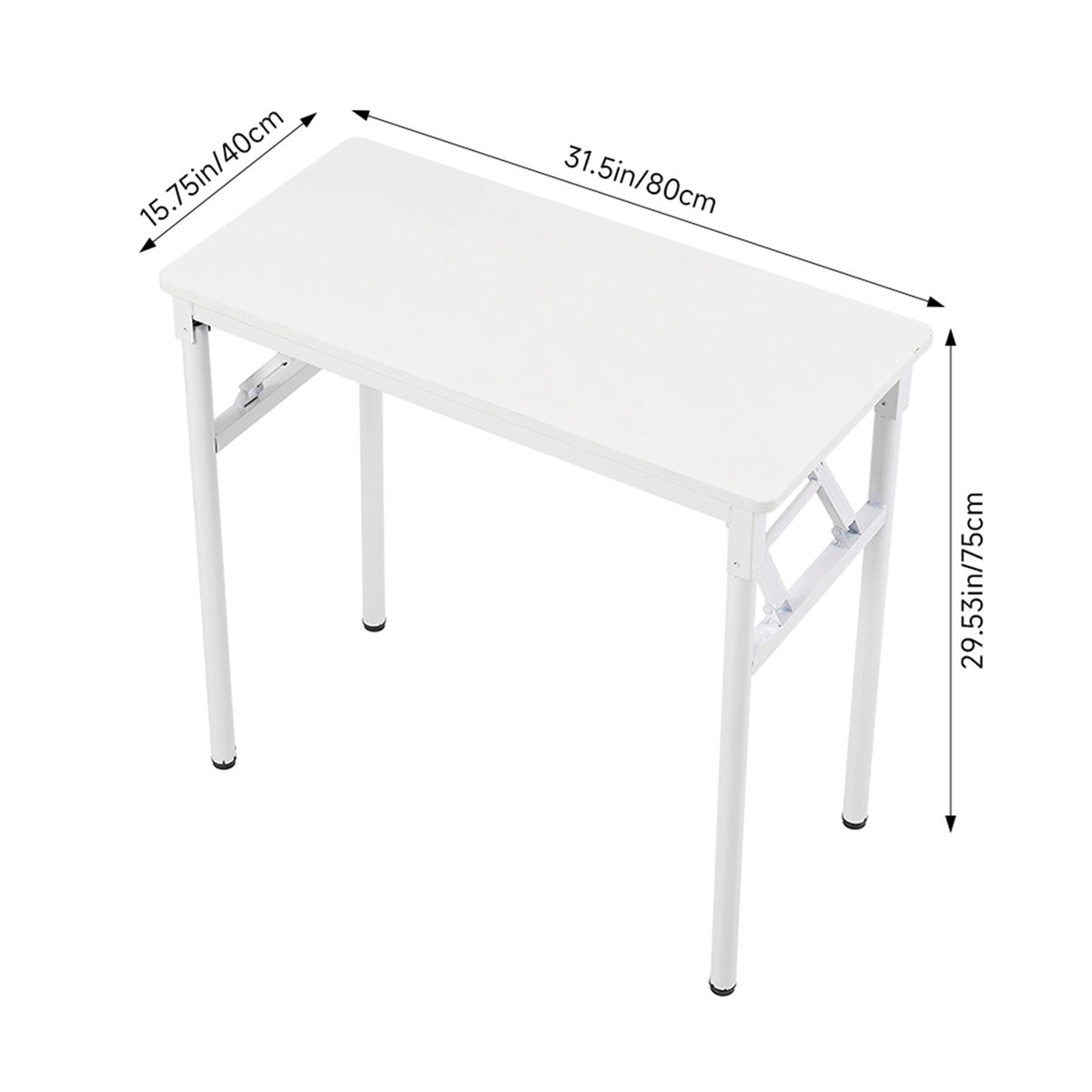 Folding Office Desk with Adjustable Foot Pads