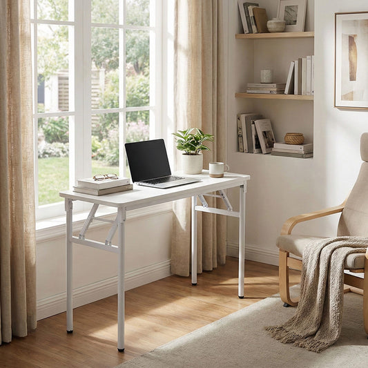 Folding Office Desk with Adjustable Foot Pads