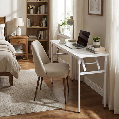 Folding Office Desk with Adjustable Foot Pads