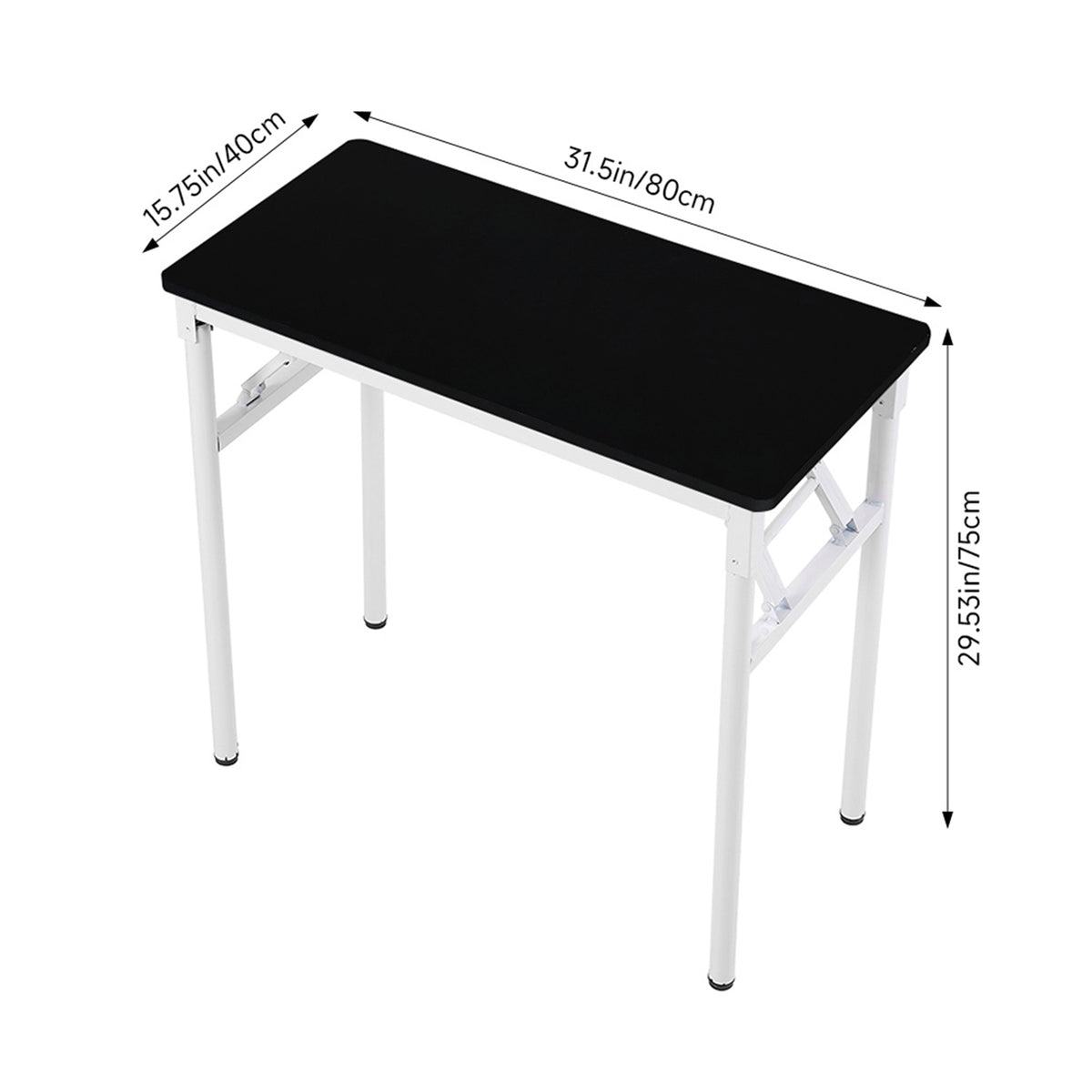 Folding Office Desk with Adjustable Foot Pads