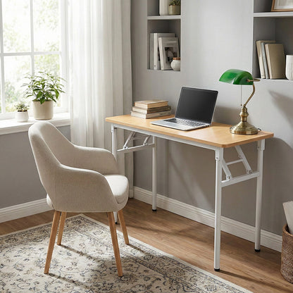 Folding Office Desk with Adjustable Foot Pads