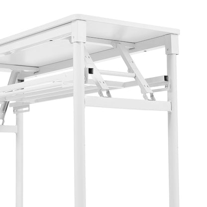 Folding Office Desk with Adjustable Foot Pads