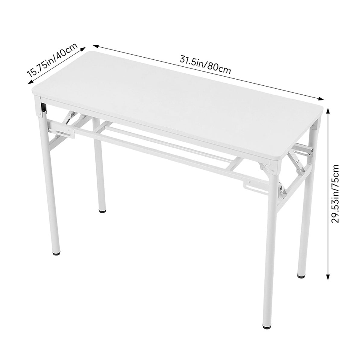 Folding Office Desk with Adjustable Foot Pads