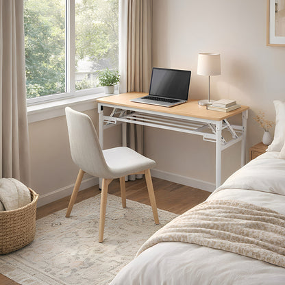 Folding Office Desk with Adjustable Foot Pads