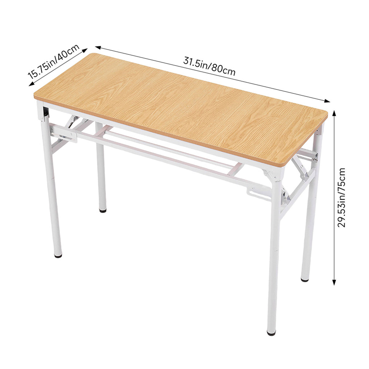 Folding Office Desk with Adjustable Foot Pads