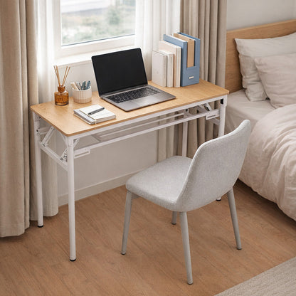 Folding Office Desk with Adjustable Foot Pads
