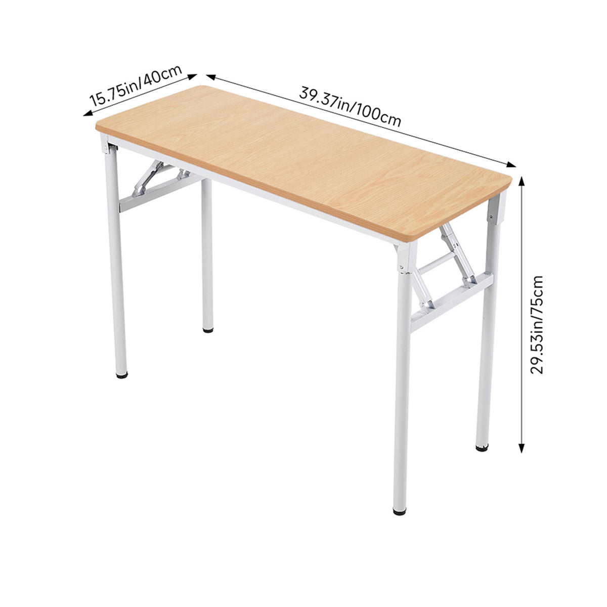 Folding Office Desk with Adjustable Foot Pads