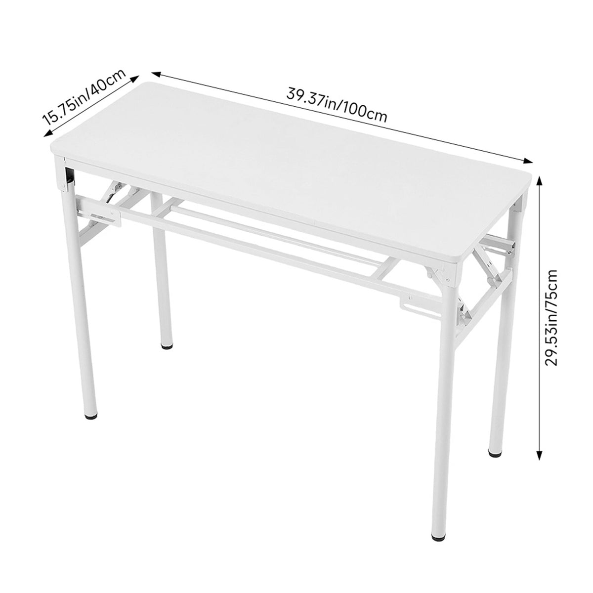 Folding Office Desk with Adjustable Foot Pads