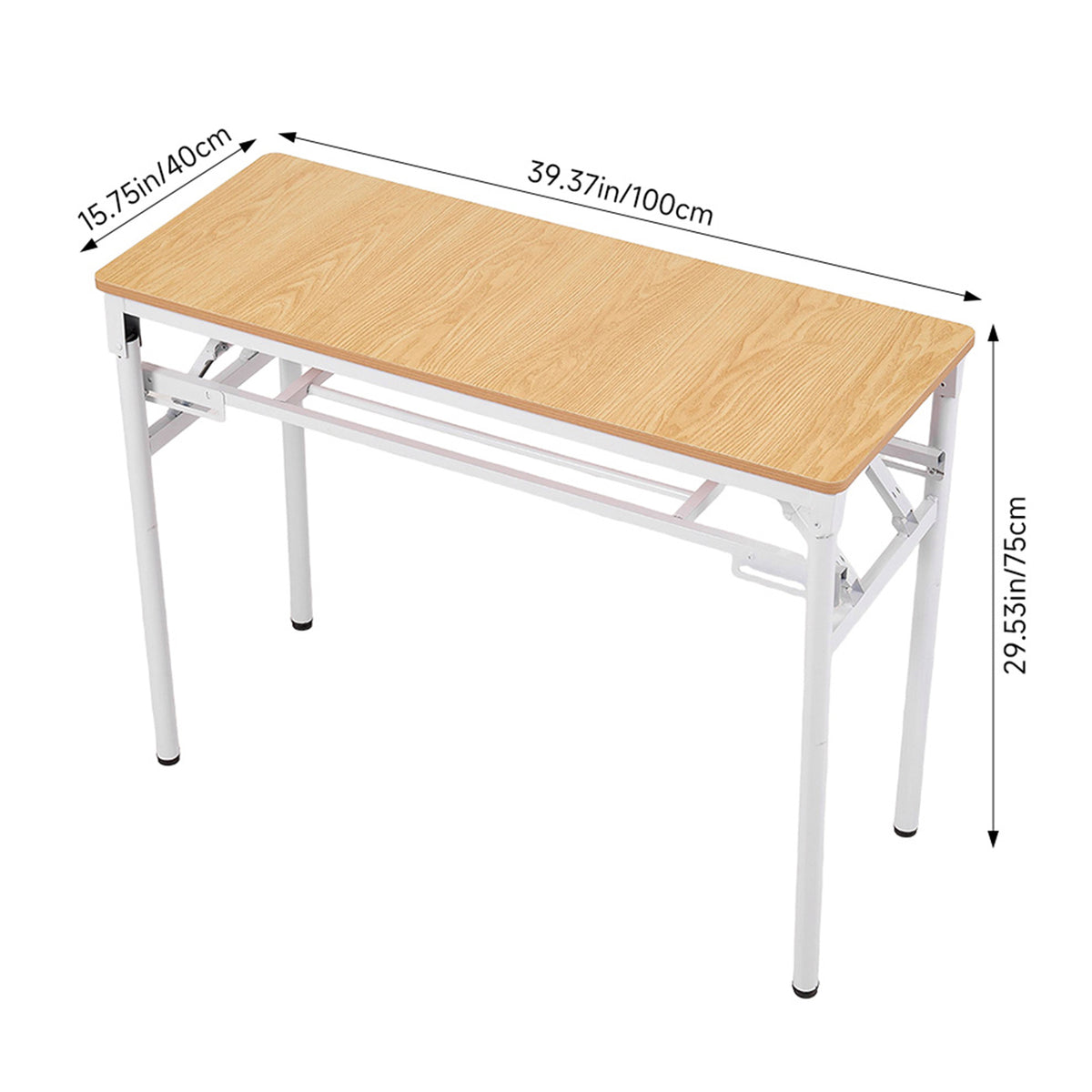 Folding Office Desk with Adjustable Foot Pads