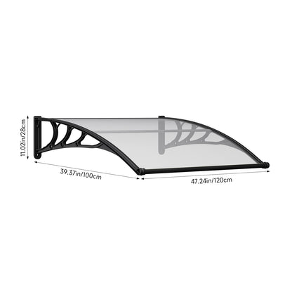 Outdoor Door Canopy Window Awning with Drainage Channel