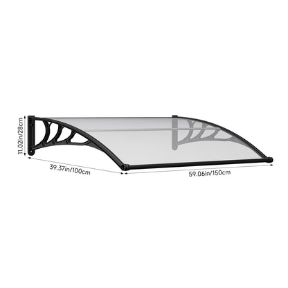 Outdoor Door Canopy Window Awning with Drainage Channel