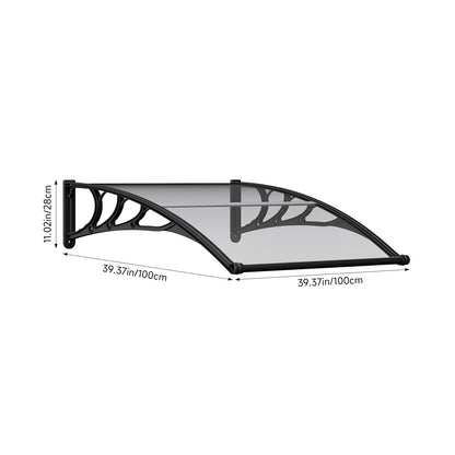 Outdoor Door Canopy Window Awning with Drainage Channel