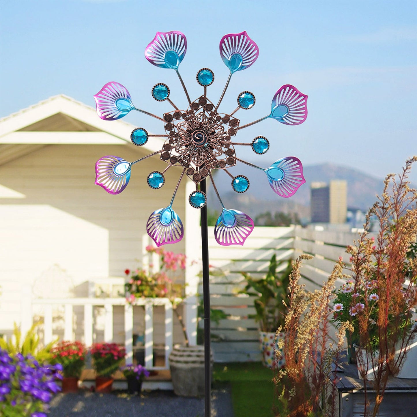 Outdoor Metal Wind Spinner for Garden & Patio