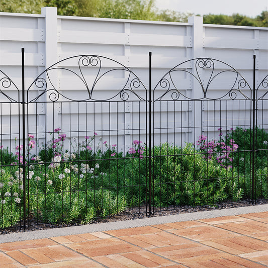 10-Panel Decorative Garden Fence Set