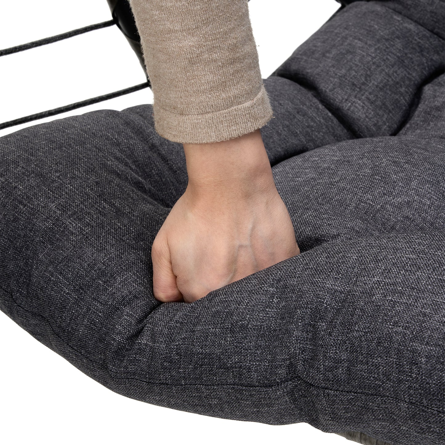 Swing Hanging Egg Chair with Cushion and Headrest