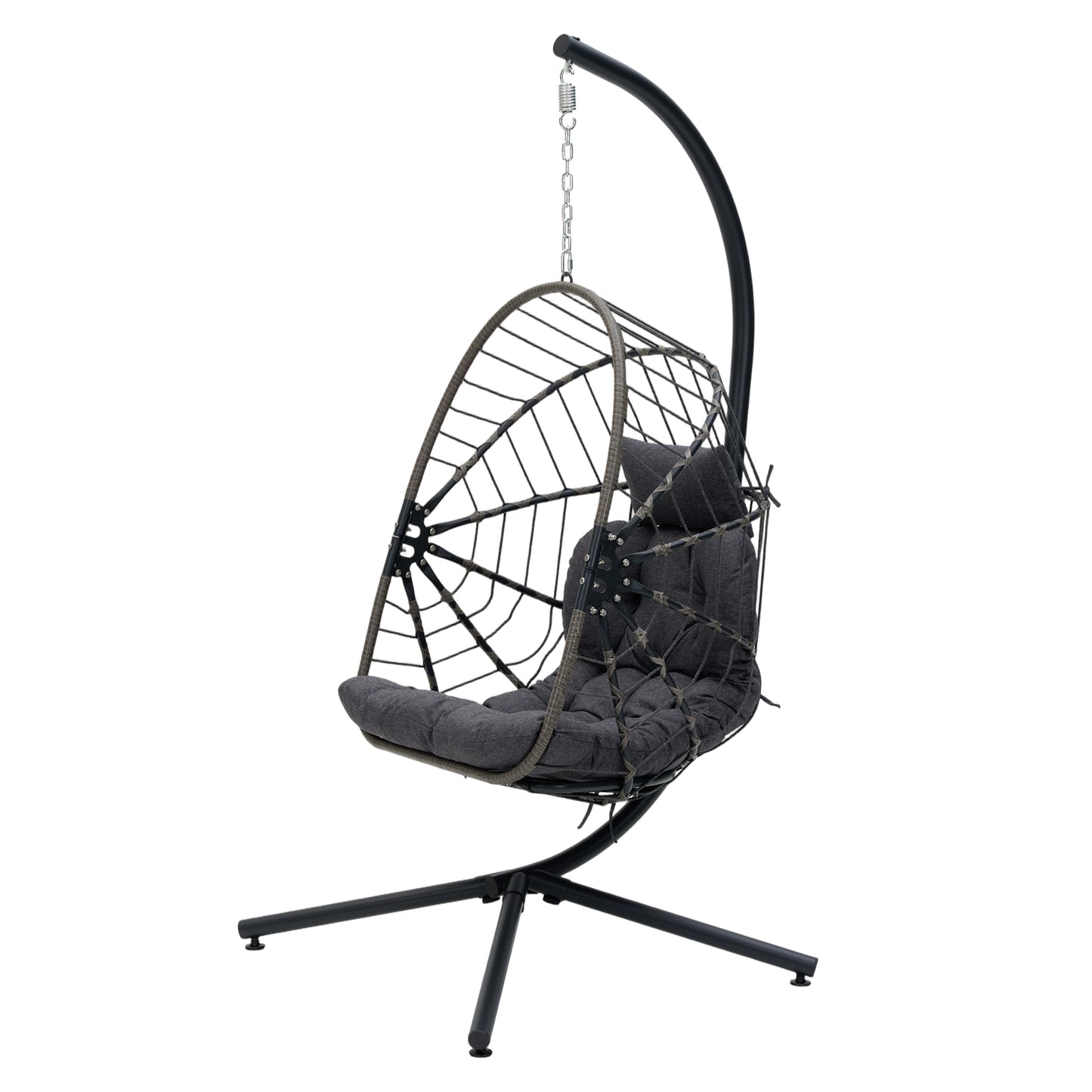 Swing Hanging Egg Chair with Cushion and Headrest